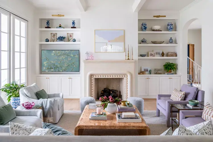 Modern living room showcasing 2025 home decor styles with minimalist furniture, neutral color palette, and natural textures.