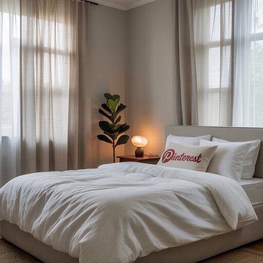 A cozy bedroom with a freshly painted accent wall in a soft blue hue, featuring modern decor and warm lighting, showcasing creative bedroom painting ideas.