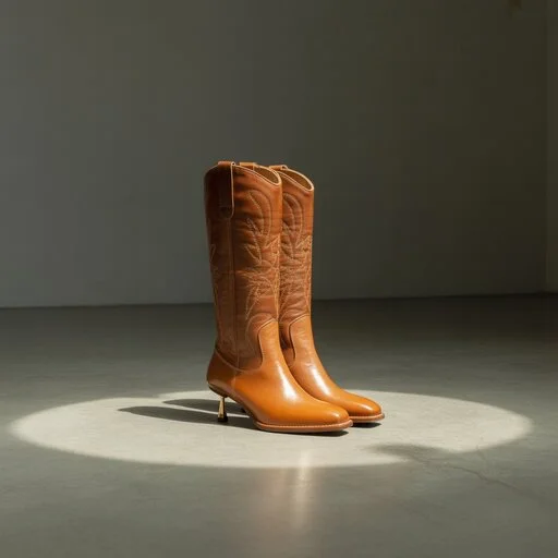 Mujer luciendo Botas para Arrassar negras combinadas con jeans ajustados y chaqueta de cuero en un look urbano 2025