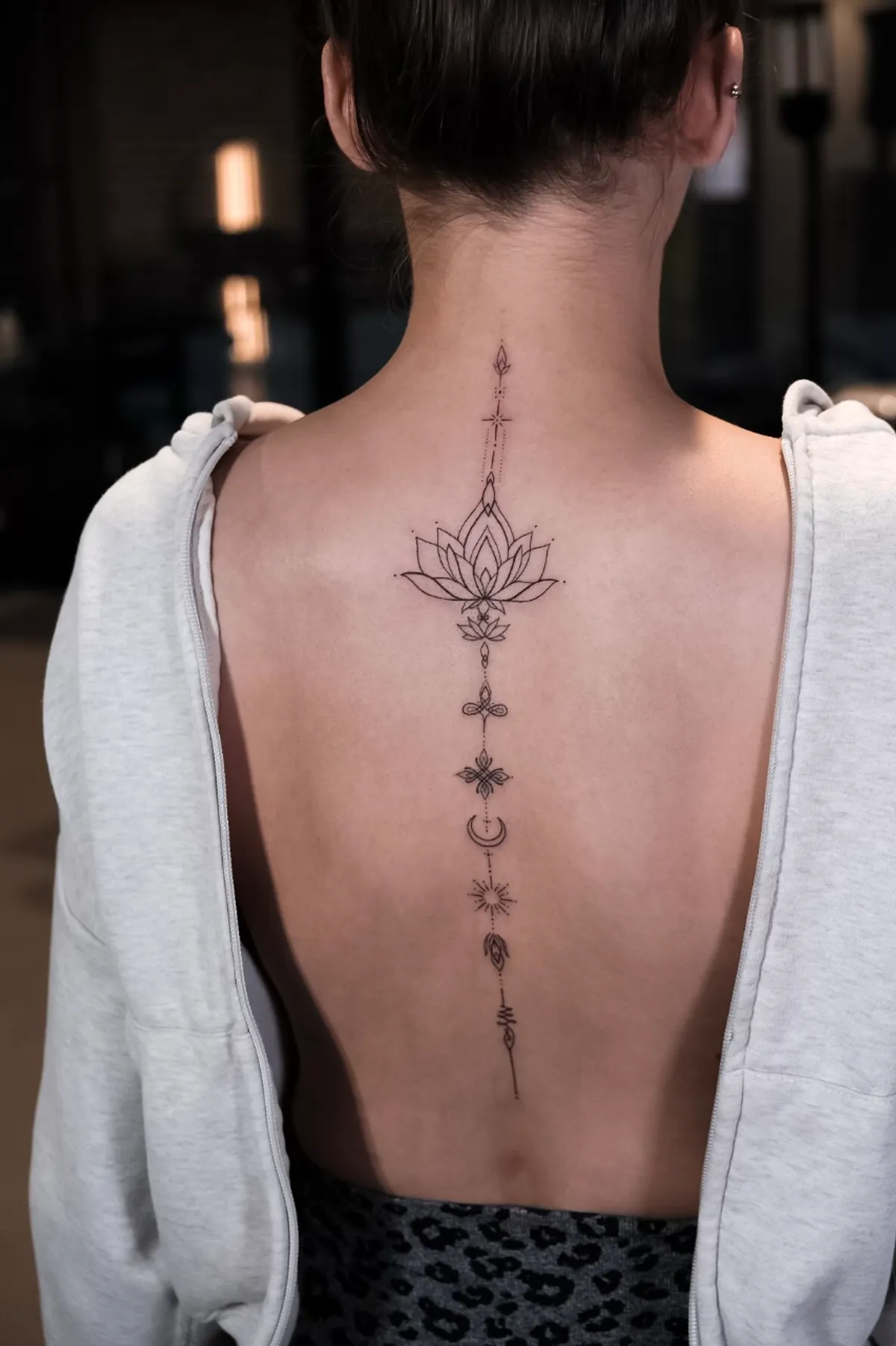 Ornamental Spine Tattoo